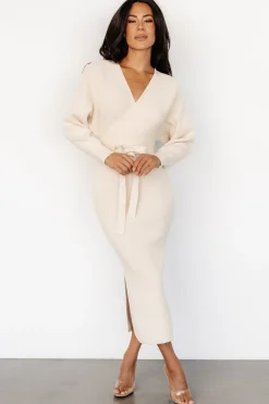 Hot Baltic Born Sammi Faux Wrap Dress | Cream
