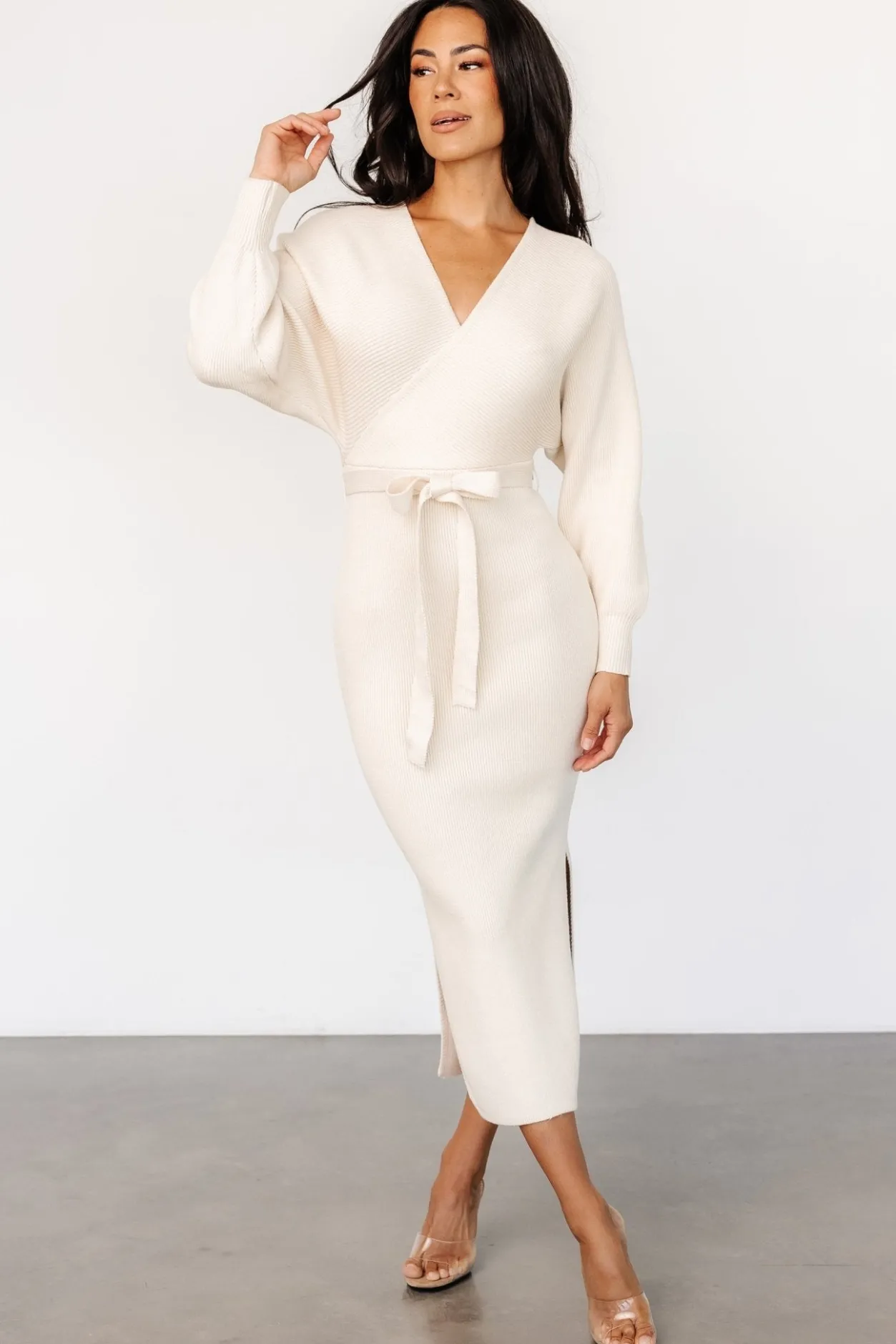 Hot Baltic Born Sammi Faux Wrap Dress | Cream