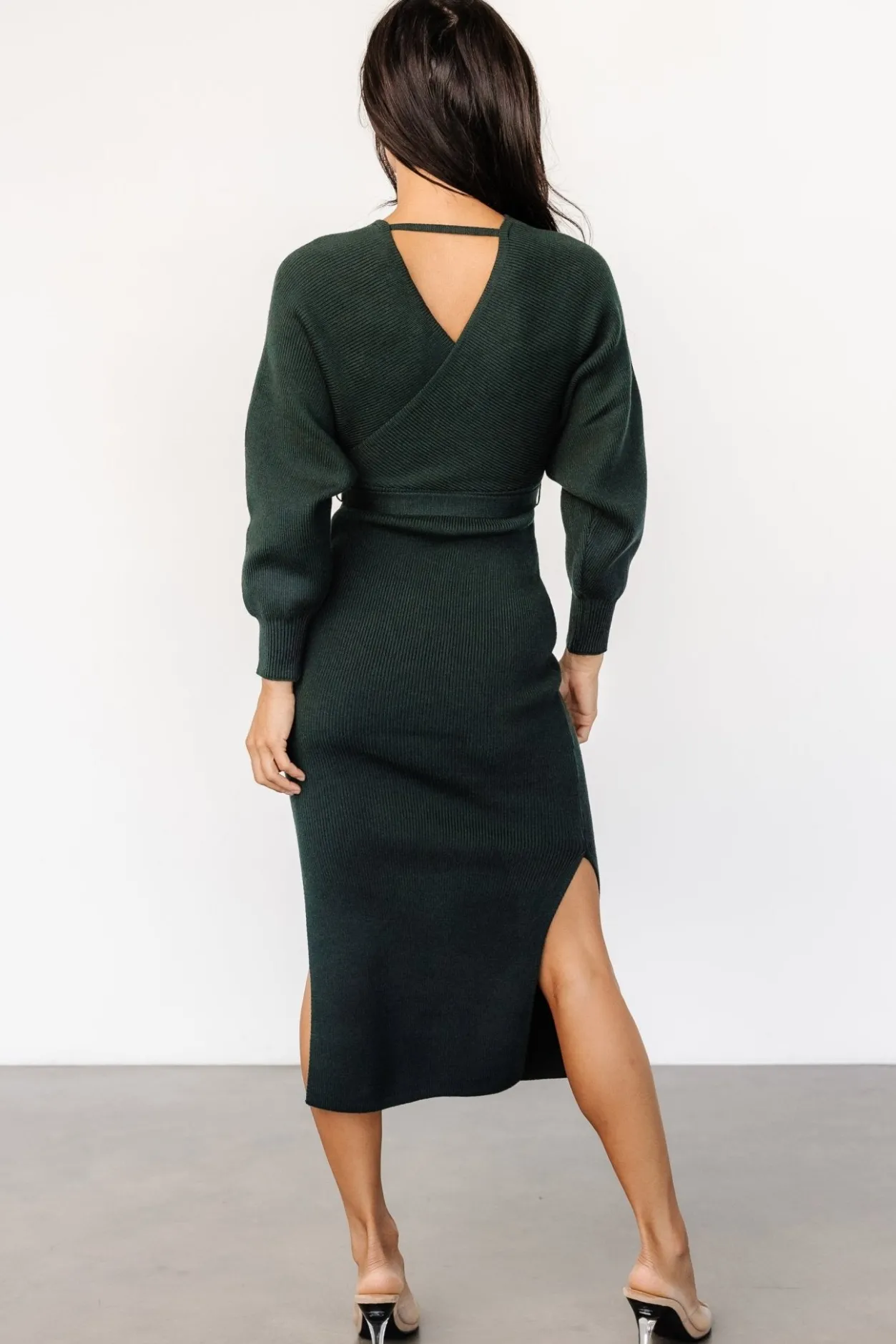 Online Baltic Born Sammi Faux Wrap Dress | Deep Pine DeepPine