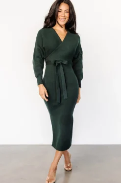 Online Baltic Born Sammi Faux Wrap Dress | Deep Pine DeepPine