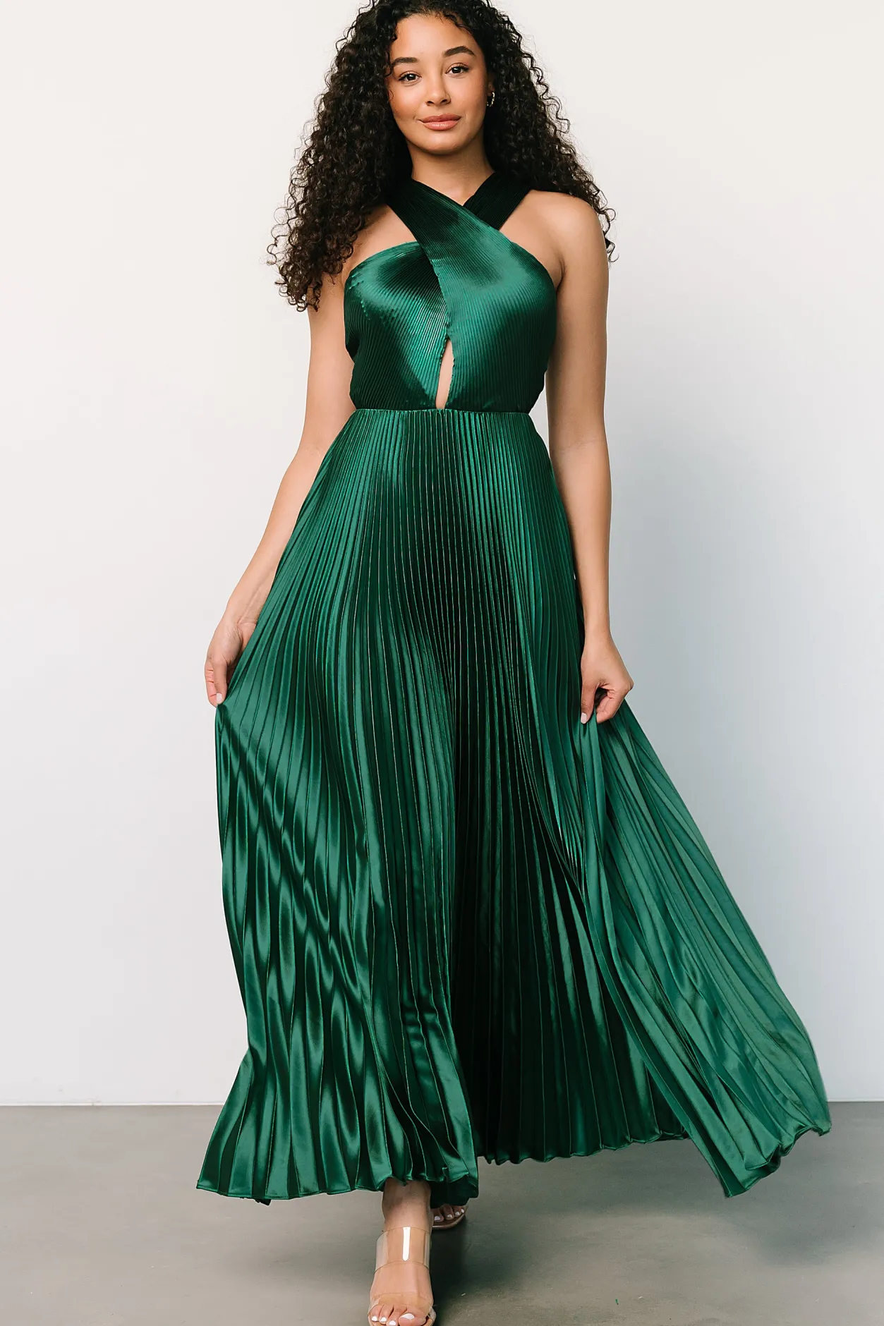 Online Baltic Born Sandra Pleated Maxi Dress | Emerald
