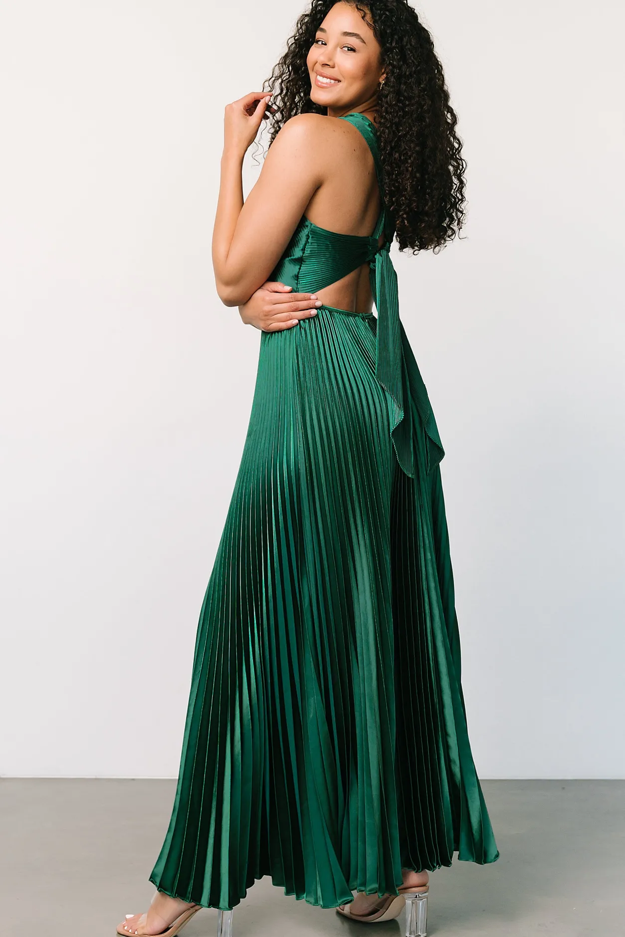 Online Baltic Born Sandra Pleated Maxi Dress | Emerald