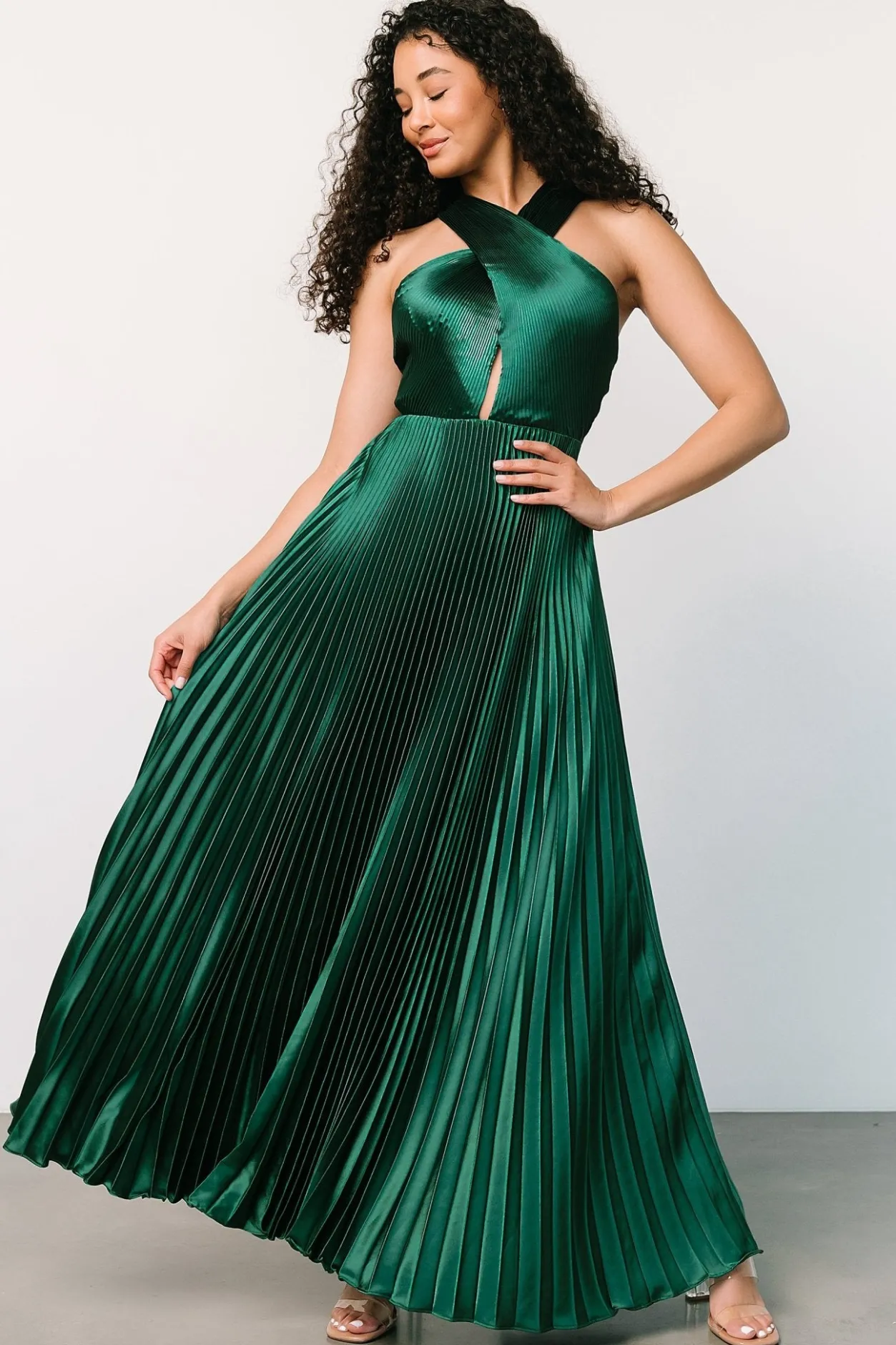 Online Baltic Born Sandra Pleated Maxi Dress | Emerald