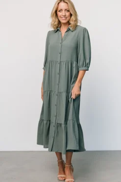 Best Baltic Born Sandy Button Tiered Dress | Jade