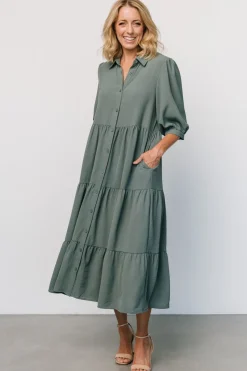 Best Baltic Born Sandy Button Tiered Dress | Jade