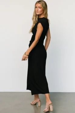 New Baltic Born Sasha Ruched Maxi Dress | Black