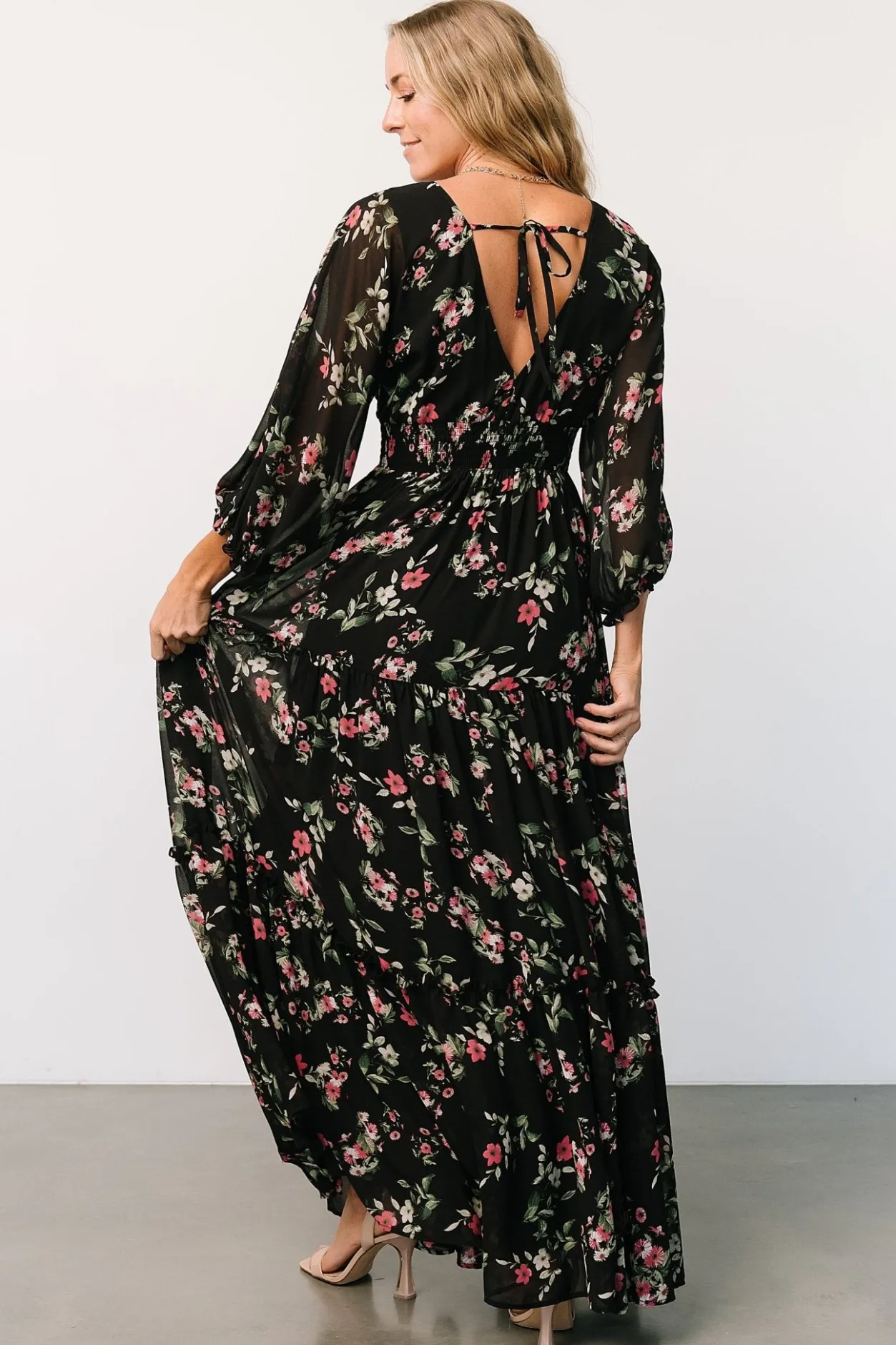 Online Baltic Born Sawyer Tiered Maxi Dress | Black + Berry Black+Berry