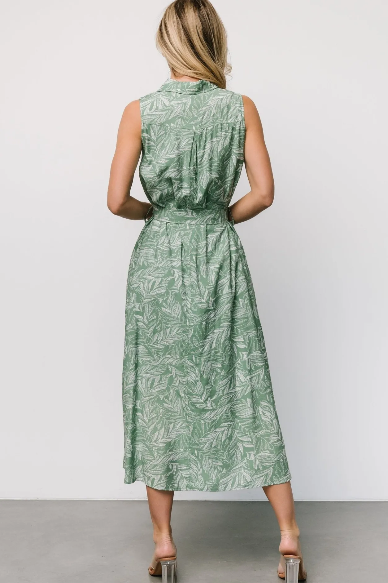 Online Baltic Born Scottie Button Tank Dress | Green Print GreenPrint
