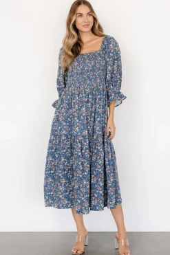 New Baltic Born Sedona Smocked Dress | Blue Floral BlueFloral