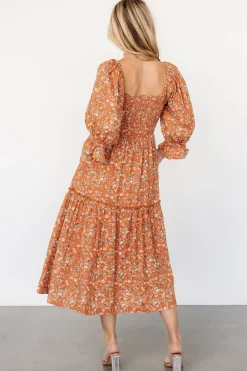 New Baltic Born Sedona Smocked Dress | Light Rust LightRust