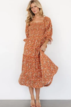 New Baltic Born Sedona Smocked Dress | Light Rust LightRust