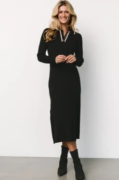 Discount Baltic Born Shantel Polo Dress | Black + Cream Black+Cream