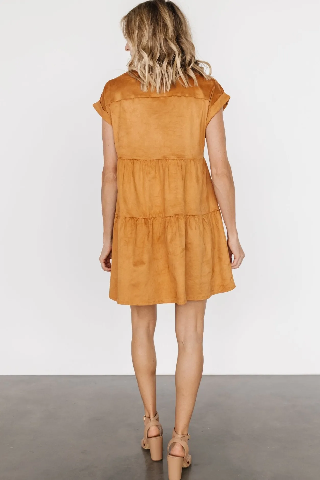 Fashion Baltic Born Shayla Button Down Short Dress | Camel