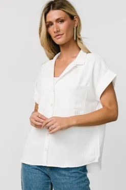 Sale Baltic Born Shaylee Button Up Top | Off White OffWhite