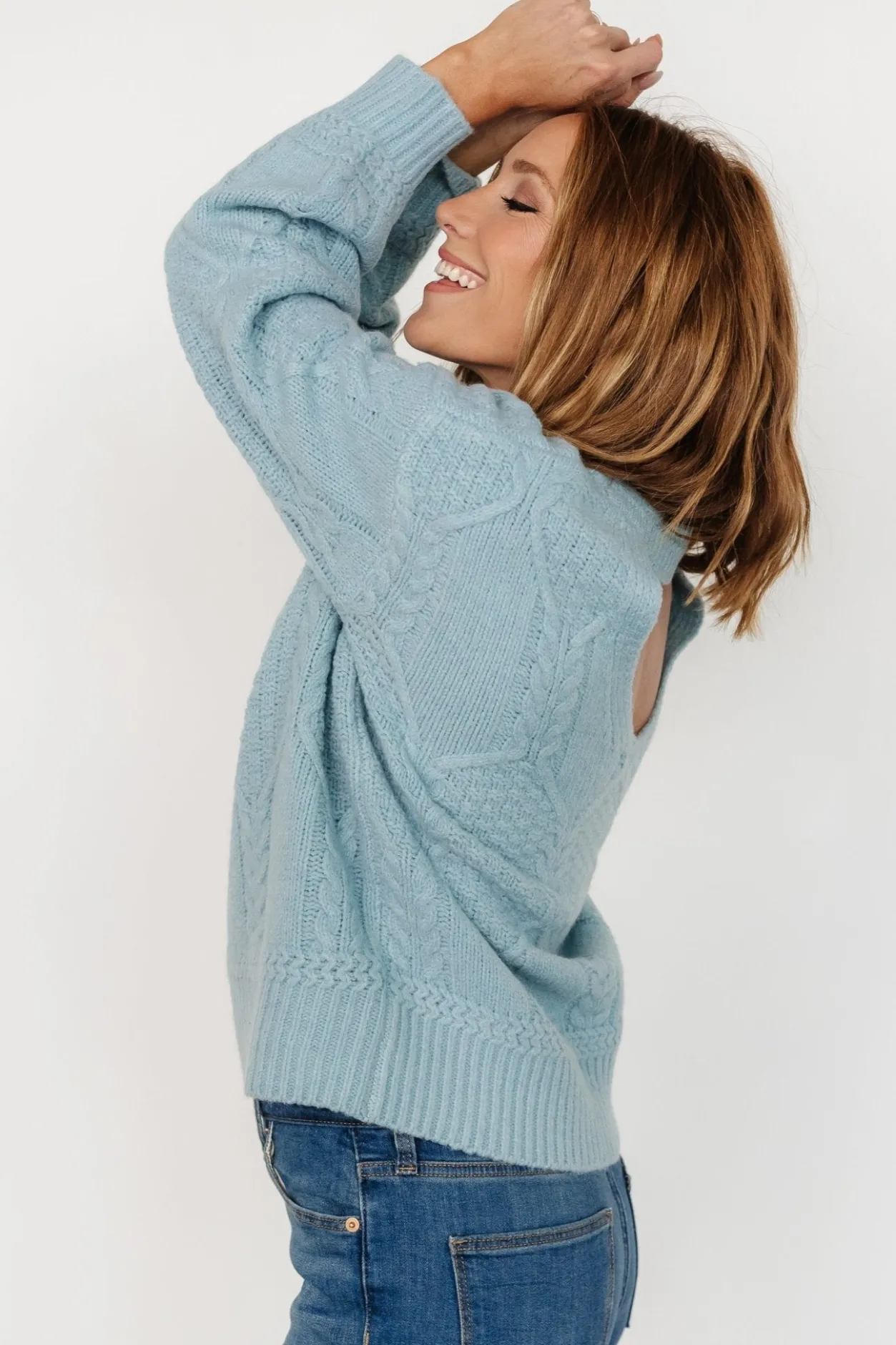 Clearance Baltic Born Sheffield Knit Sweater | Light Blue LightBlue