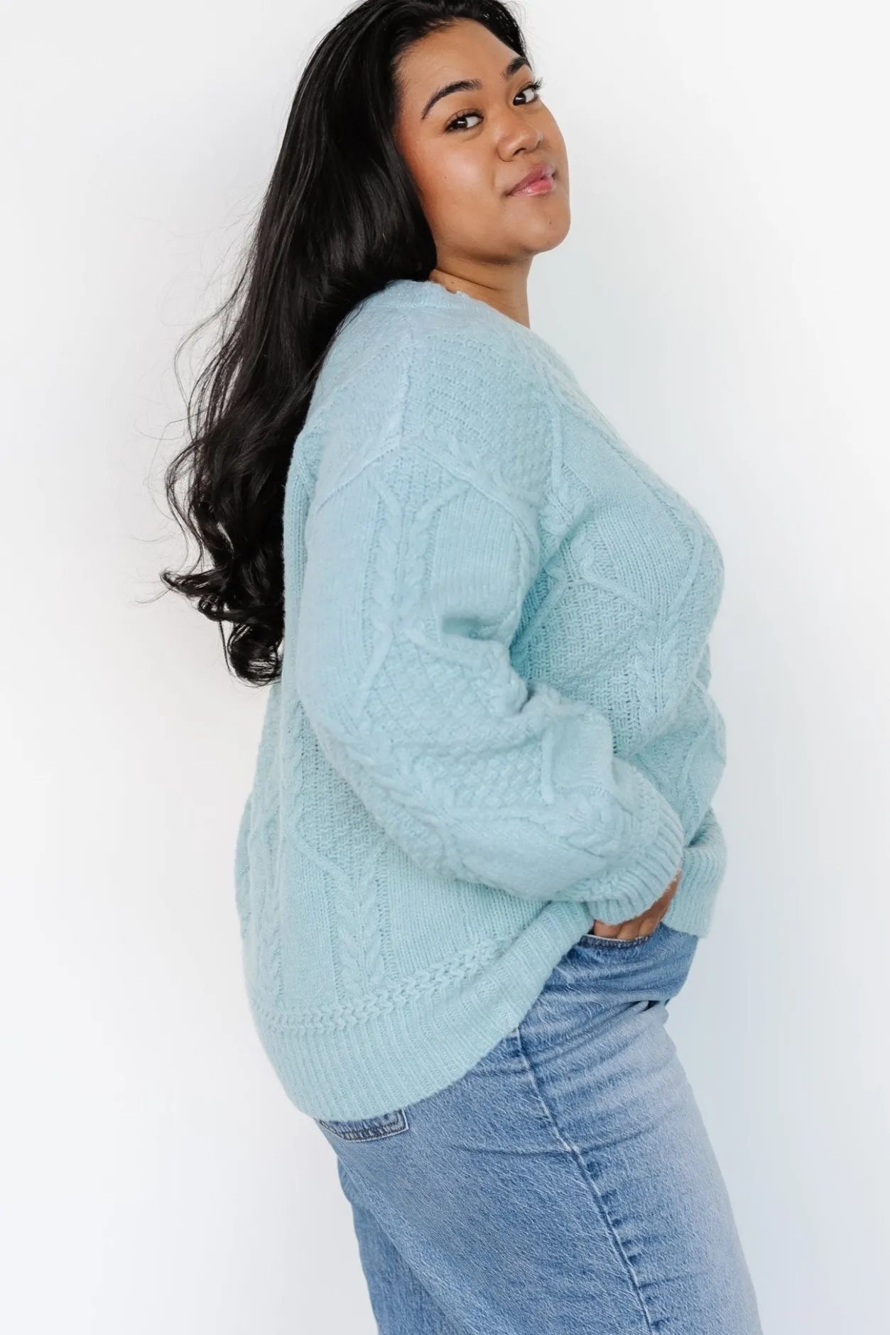 Clearance Baltic Born Sheffield Knit Sweater | Light Blue LightBlue
