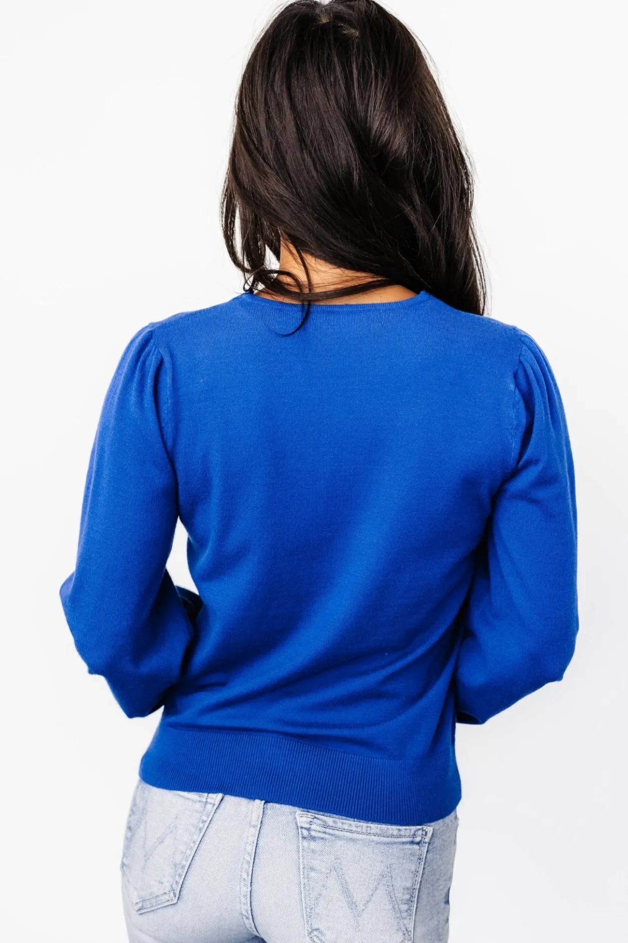 Fashion Baltic Born Sheila V Neck Sweater Top | Cobalt