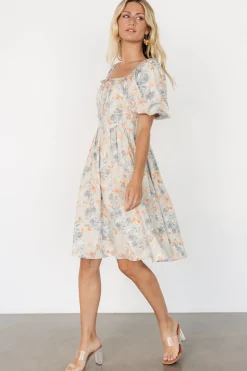 Fashion Baltic Born Sonnet Short Dress | Dusty Blue Print DustyBluePrint