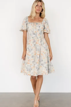 Fashion Baltic Born Sonnet Short Dress | Dusty Blue Print DustyBluePrint