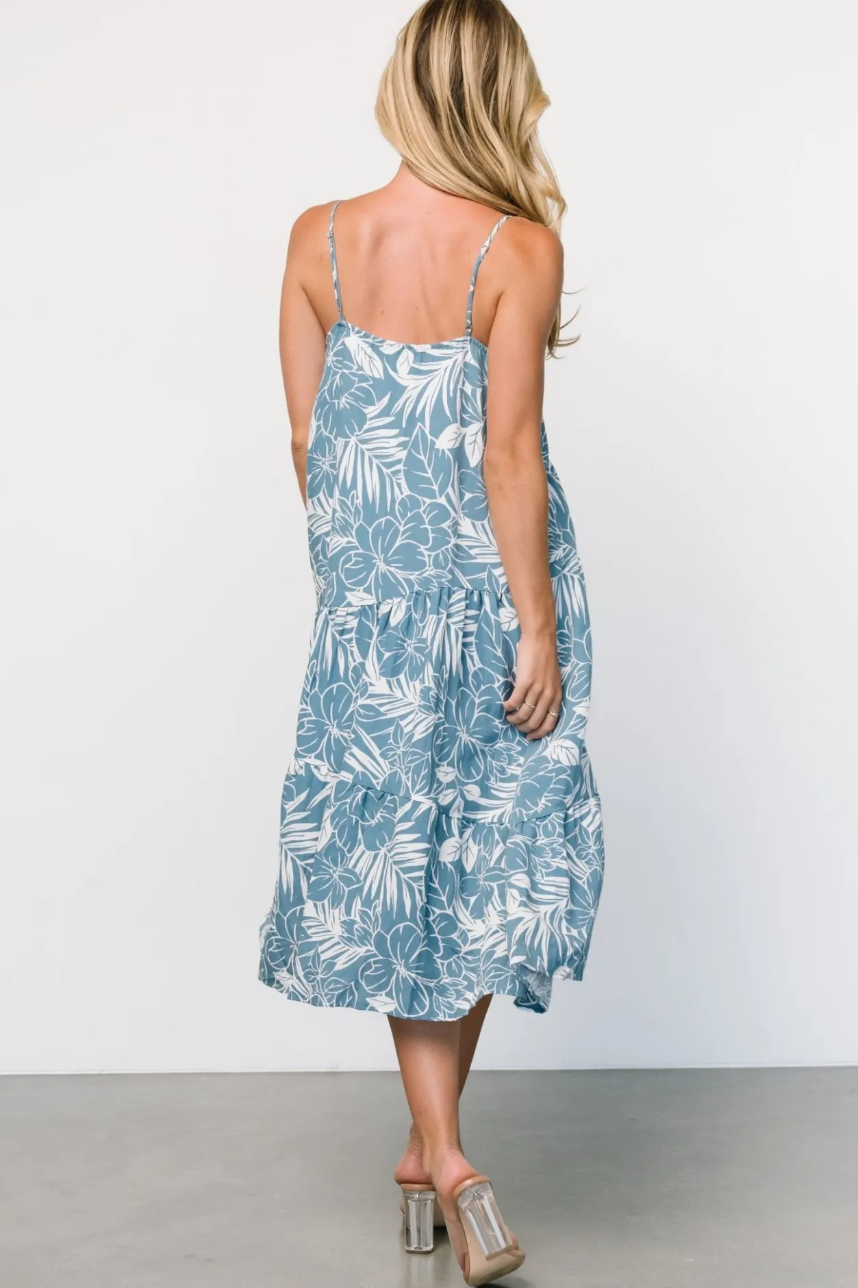 Clearance Baltic Born Sonora Midi Dress | Dusty Blue Print DustyBluePrint