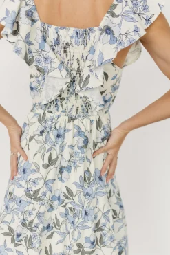Outlet Baltic Born Sorrento Ruffle Dress | Blue Floral BlueFloral