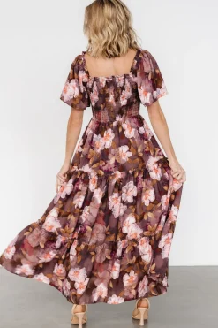 Best Baltic Born Southampton Smocked Maxi Dress | Brown Floral BrownFloral