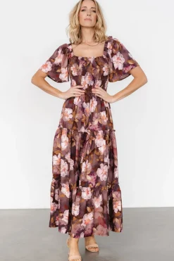 Best Baltic Born Southampton Smocked Maxi Dress | Brown Floral BrownFloral