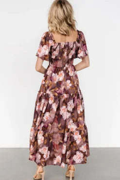 Best Baltic Born Southampton Smocked Maxi Dress | Brown Floral BrownFloral