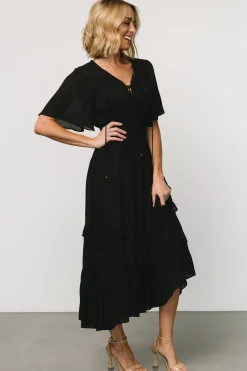 Online Baltic Born Spell Boho Midi Dress | Black