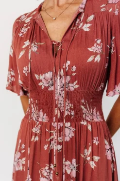 Hot Baltic Born Spell Boho Midi Dress | Terracotta Floral TerracottaFloral