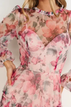 New Baltic Born Stephanie Tiered Maxi Dress | Mauve Floral MauveFloral