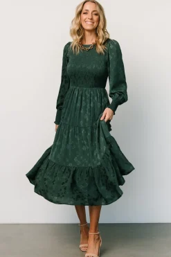 Best Baltic Born Stockholm Smocked Dress | Dark Green DarkGreen