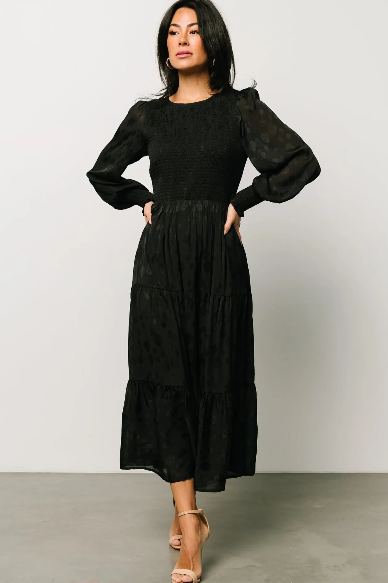 New Baltic Born Stockholm Smocked Dress | Black