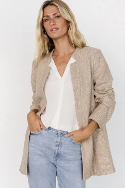 Outlet Baltic Born Stratford Open Front Blazer | Natural
