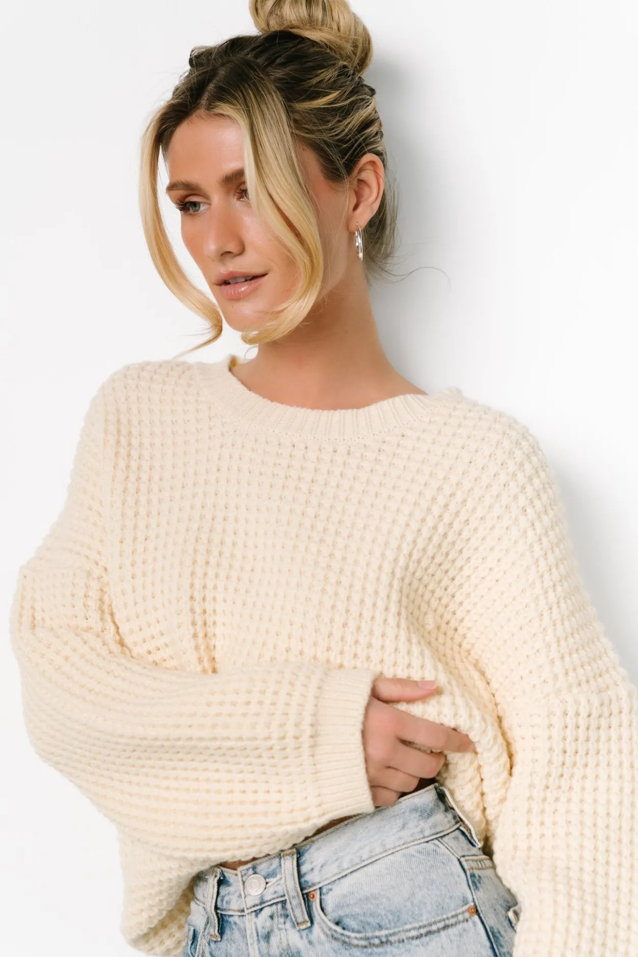 Sale Baltic Born Sutherland Chunky Knit Sweater | Cream