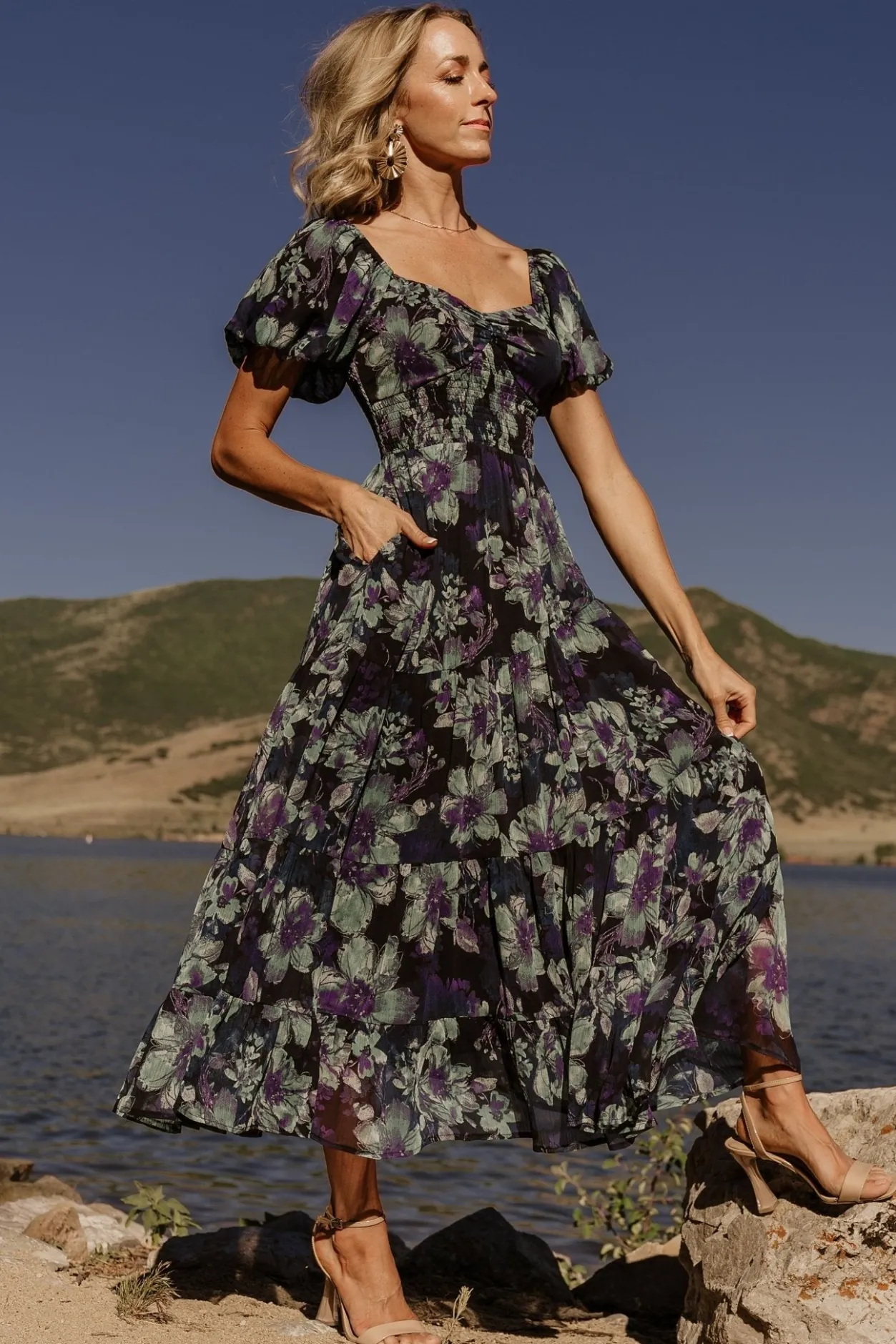 Clearance Baltic Born Suzy Maxi Dress | Dark Blue Multi DarkBlueMulti