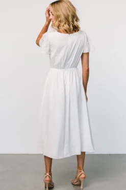 Best Baltic Born Swan Bead Embroidered Midi Dress | Off White OffWhite