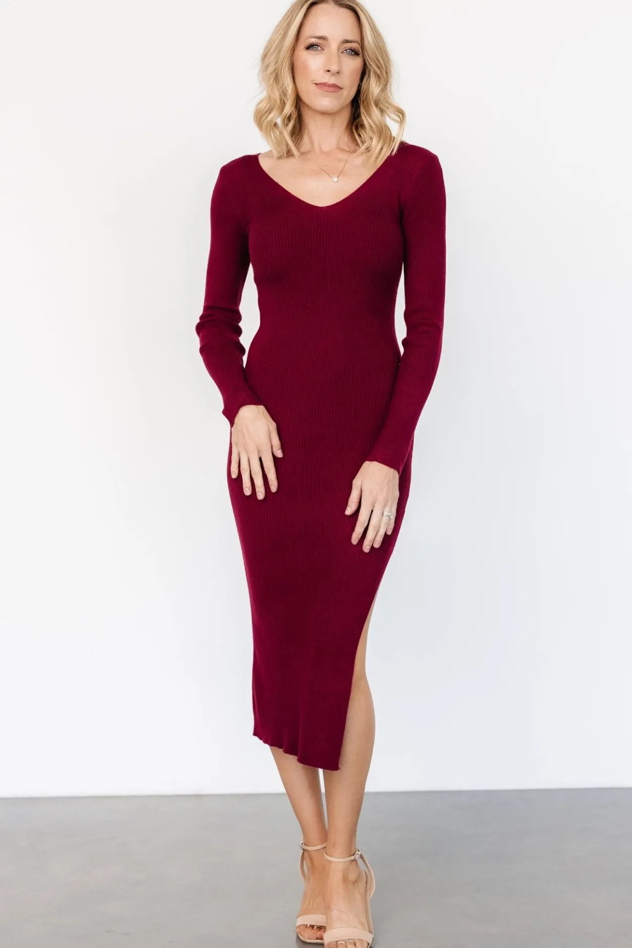 Clearance Baltic Born Tacey Midi Dress | Merlot
