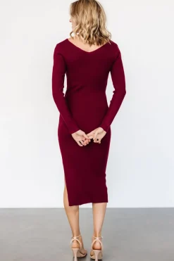 Clearance Baltic Born Tacey Midi Dress | Merlot