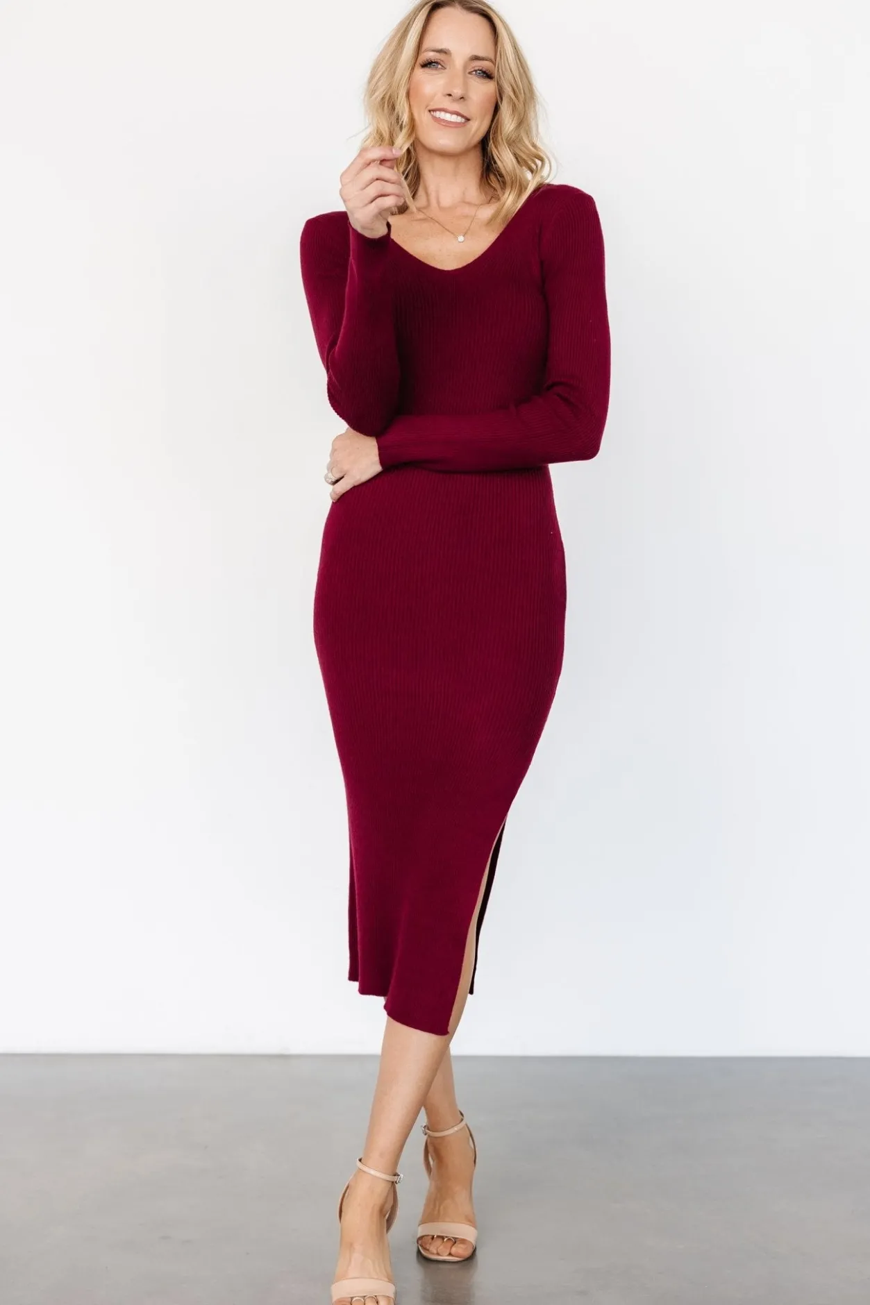 Clearance Baltic Born Tacey Midi Dress | Merlot
