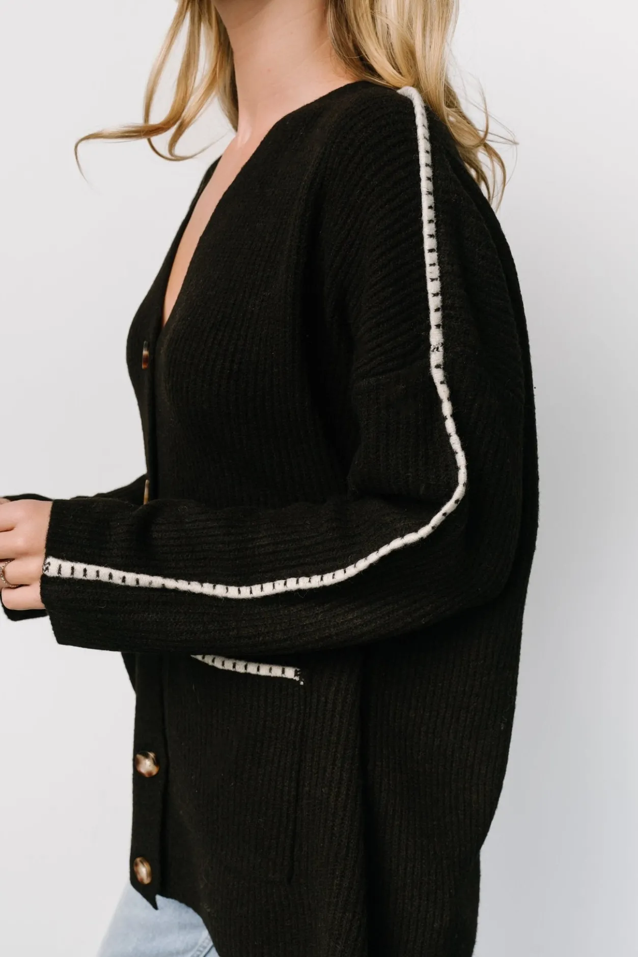 Hot Baltic Born Tally Knit Cardigan | Dark Chocolate DarkChocolate