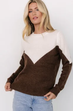 Clearance Baltic Born Tanner Sweater | Ivory + Brown Ivory+Brown