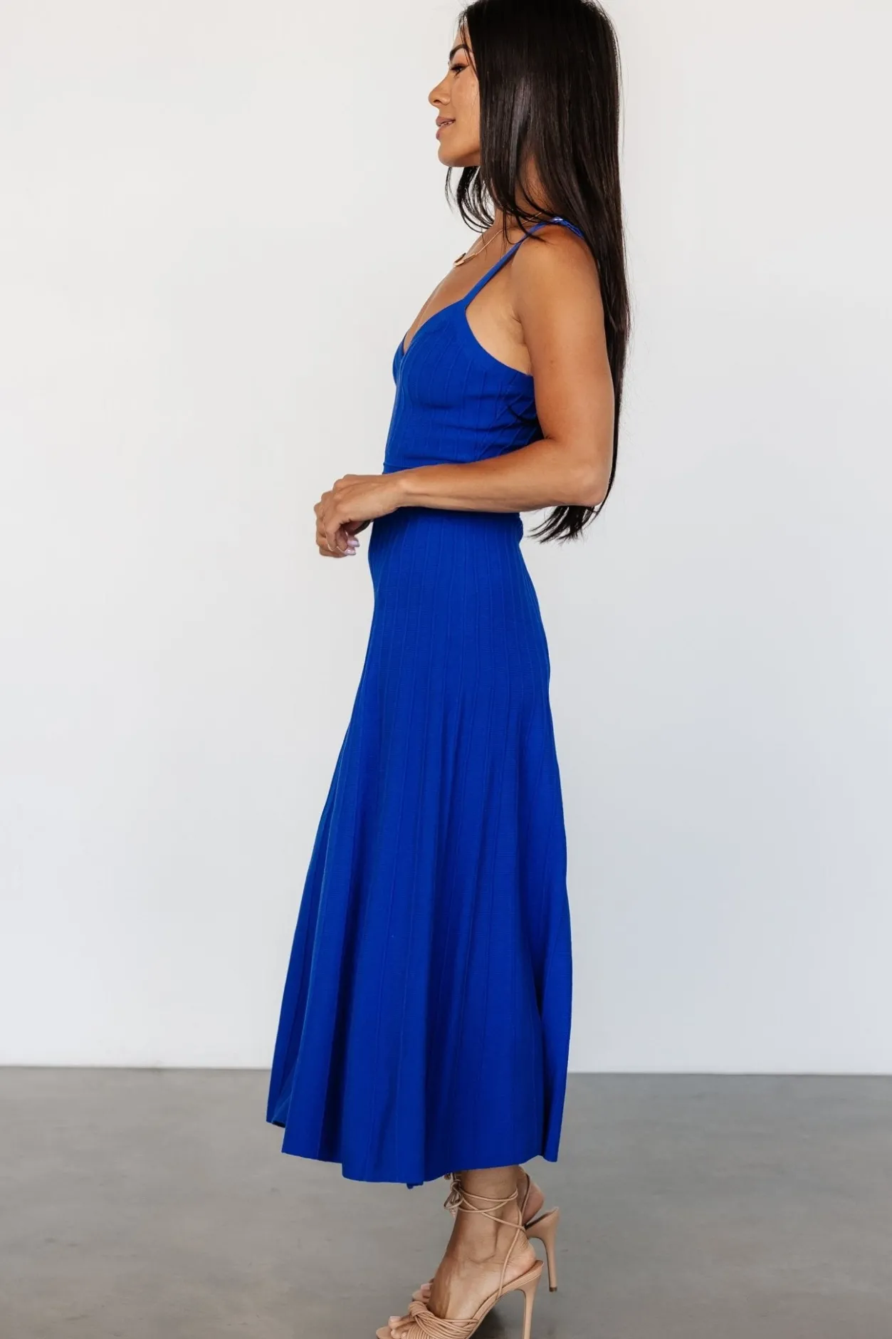 Hot Baltic Born Tanya Knit Midi Dress | Cobalt