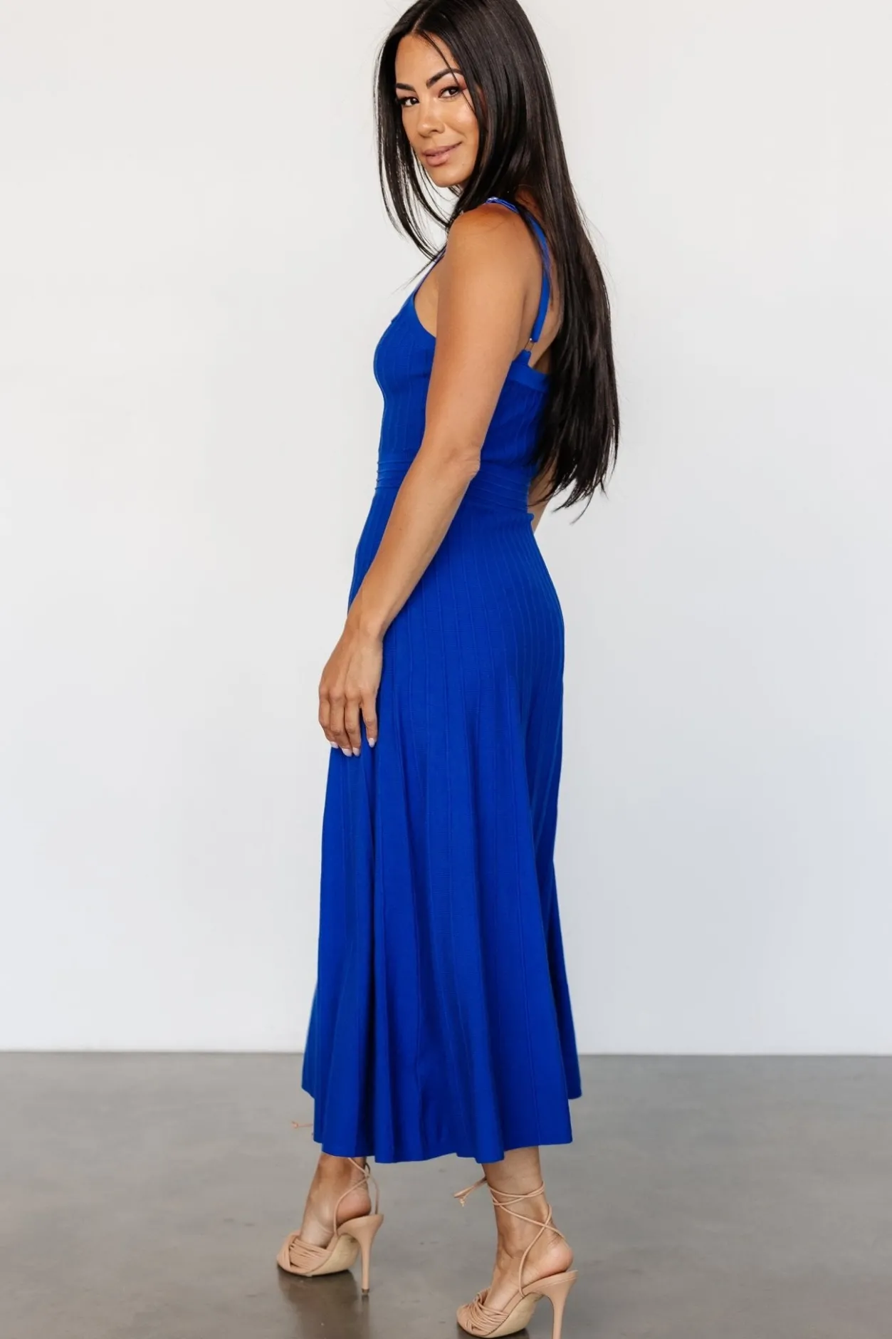 Hot Baltic Born Tanya Knit Midi Dress | Cobalt