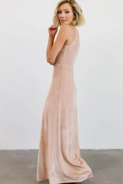 Outlet Baltic Born Tatiana Velvet One Shoulder Maxi Dress | Champagne
