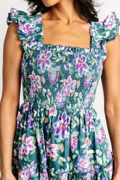 Fashion Baltic Born Tatum Smocked Tiered Dress | Green Multi GreenMulti