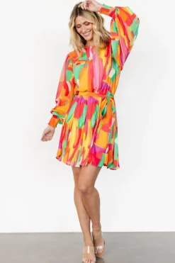 Clearance Baltic Born Tavana Short Dress | Multi Print MultiPrint