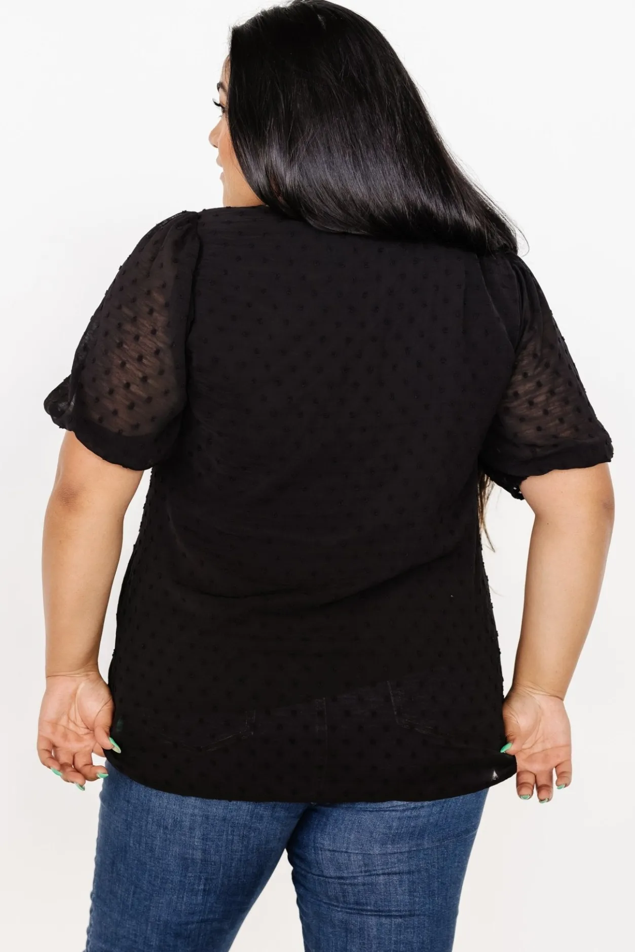 Clearance Baltic Born Tawnie Swiss Dot Top | Black