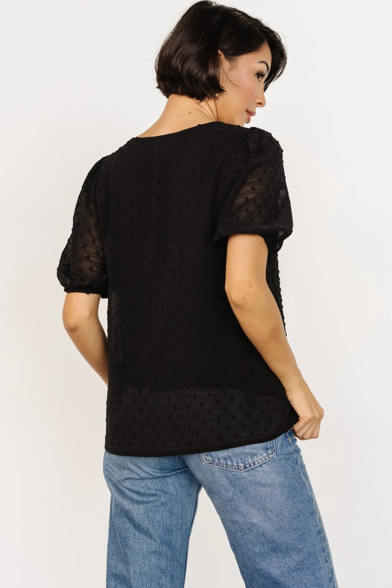 Clearance Baltic Born Tawnie Swiss Dot Top | Black