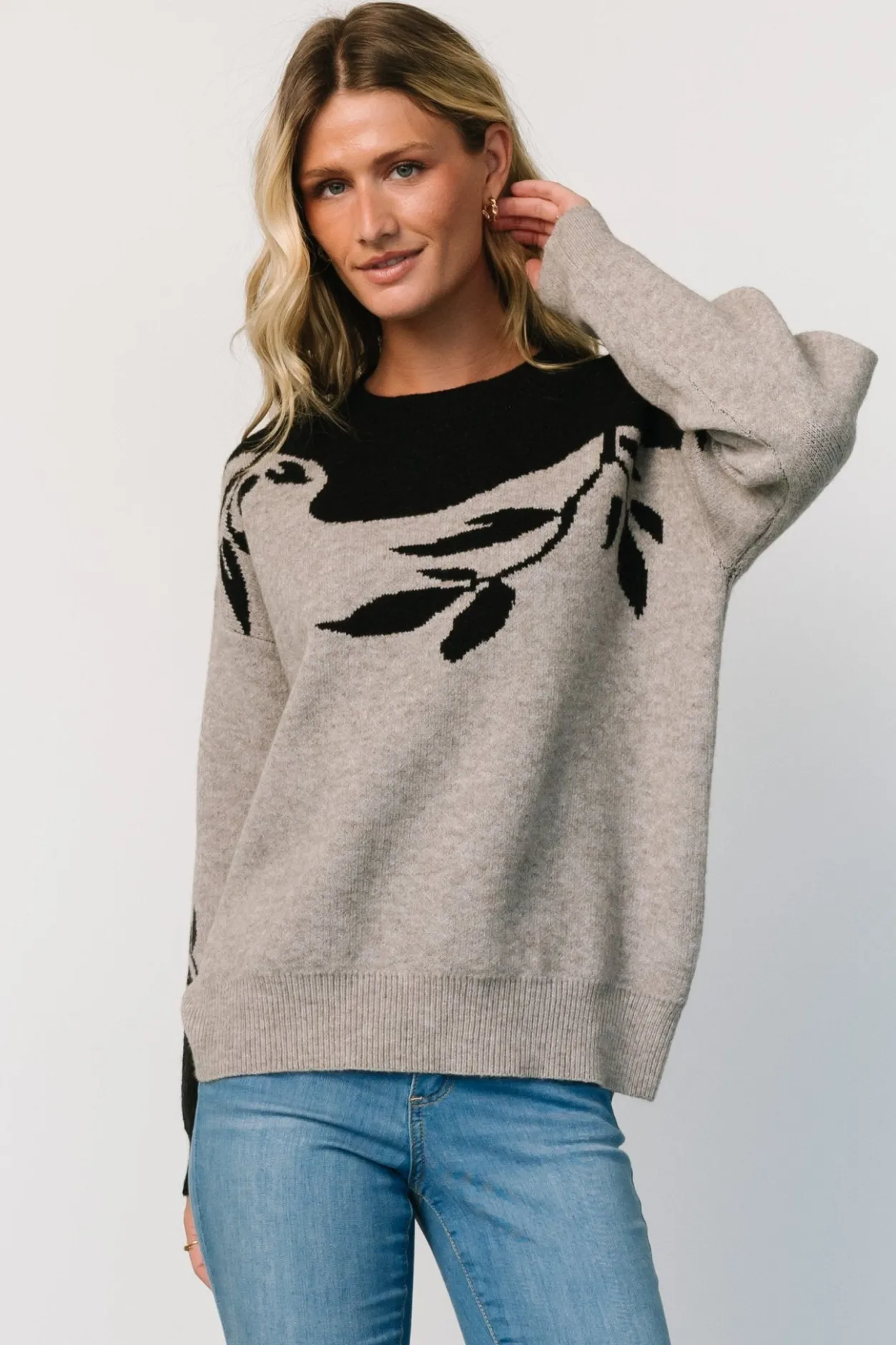 New Baltic Born Teresa Sweater | Gray + Black Gray+Black